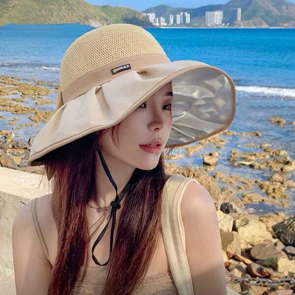 Bent bow high-end sun hat - Image 3