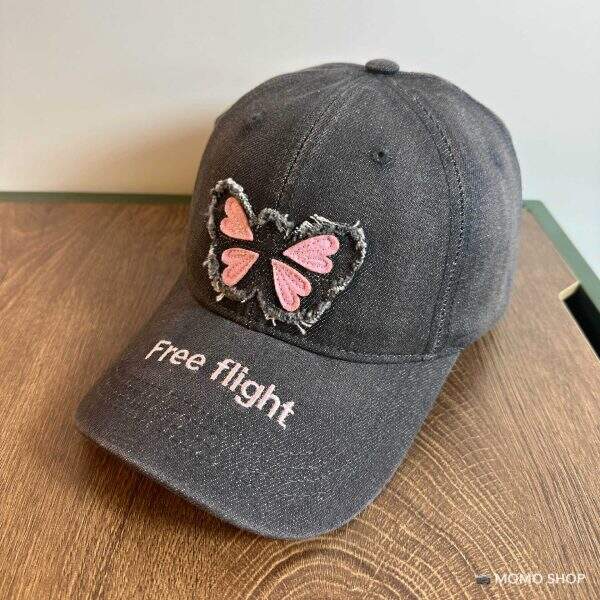 American street butterfly retro distressed washed baseball cap - Image 4