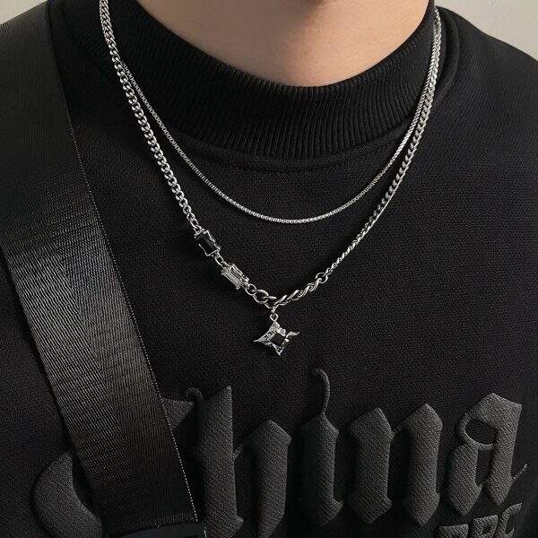 Mangxing double-layer necklace - Image 2