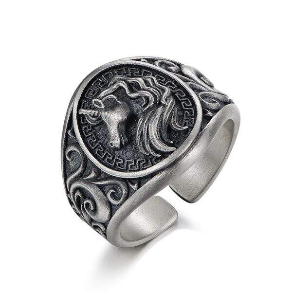 Vintage Unicorn Ring for Men - Image 5