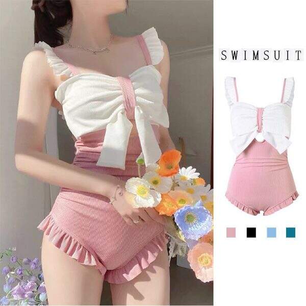 one-piece swimsuit, women's bow cover - Image 2