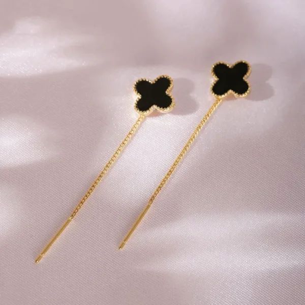 Light luxury four leaf clover ear line outlets for women - Image 2