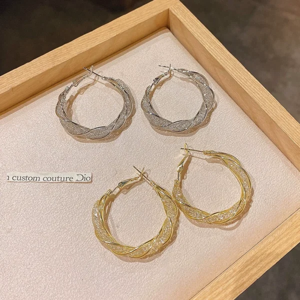 Circle earrings, outlets, women's accessories - Image 3