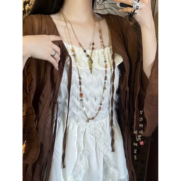 Vintage vintage long necklace for women - Image 3