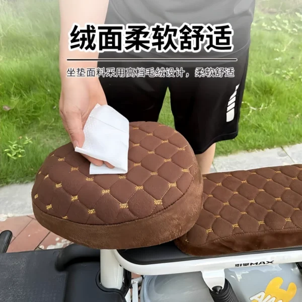 Electric car seat cover for winter warm soft electric scooter - Image 4