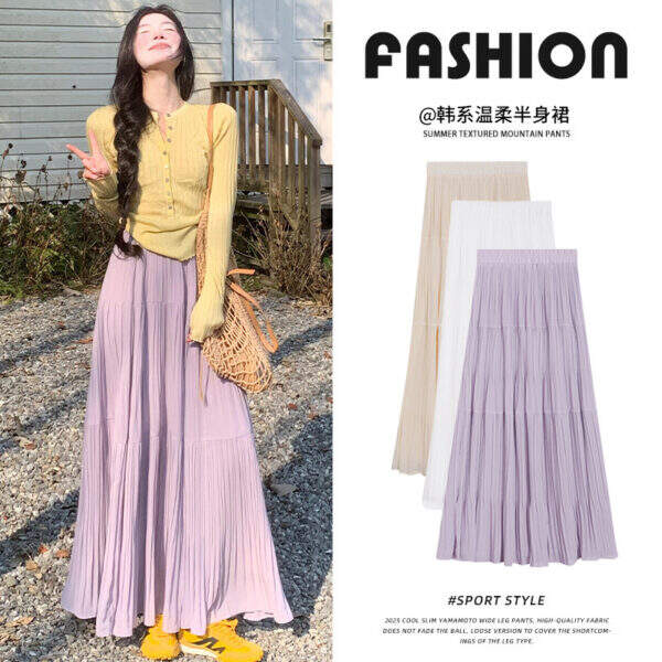 new A-line chiffon long skirt - Image 1