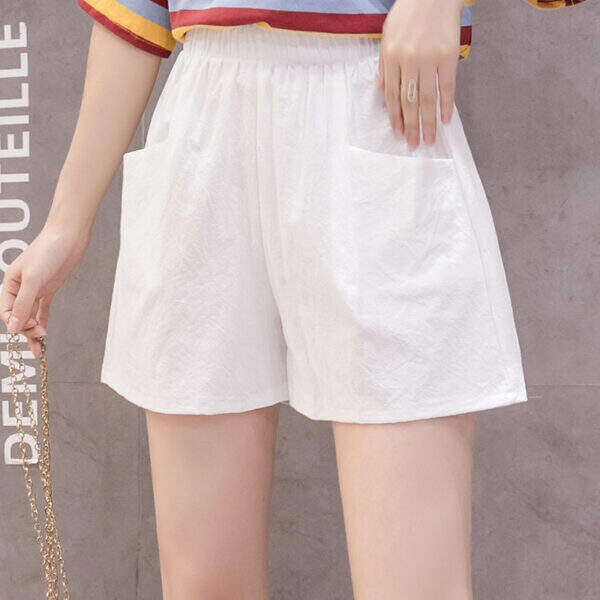 Cotton and linen casual shorts for women - Image 3