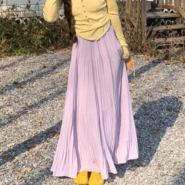 new A-line chiffon long skirt - Image 3