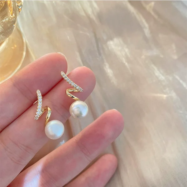 Pearl earrings outlets for women - Image 3