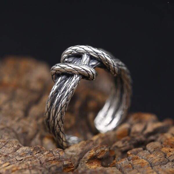Hemp rope ring for men and women - Image 4