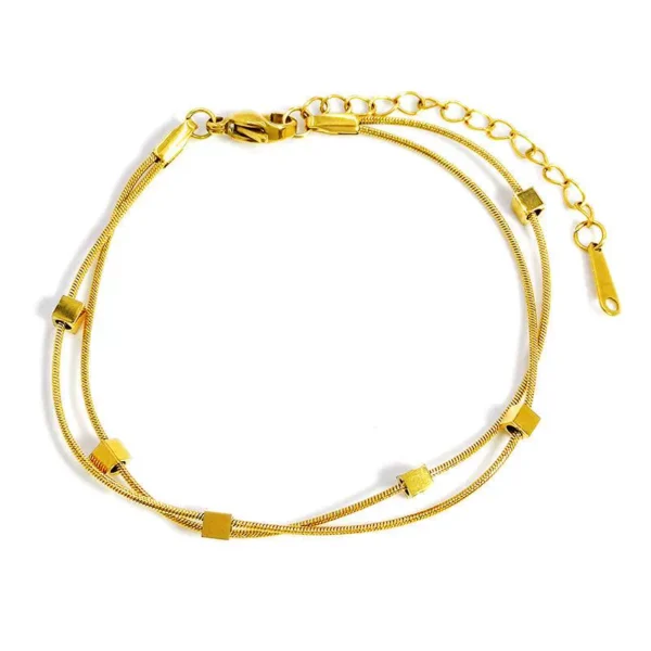 Outlet clearance light luxury double-layer square bracelet - Image 5
