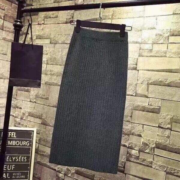 silk cotton high waisted knitted skirt - Image 3