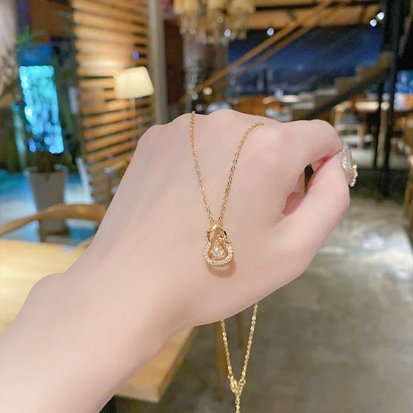 Outlet Clearance Lucky Gourd Collarbone Chain Outlets Female - Image 4