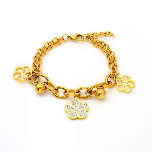 Flower-shaped diamond bracelet - Image 5