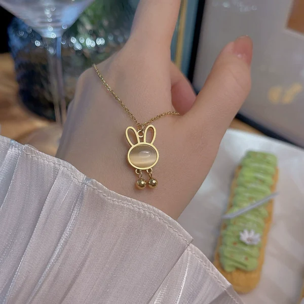 Cartoon Cat Eye Rabbit Necklace - Image 4