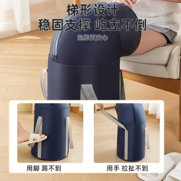 Folding foot soaking bucket and foot soaking bag - Image 2