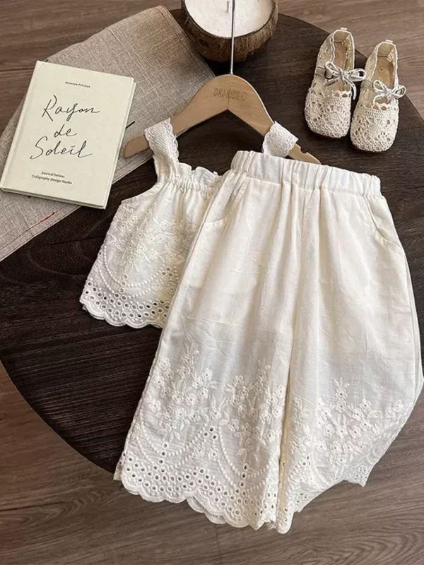 Girls' tank top and pants set - Image 1