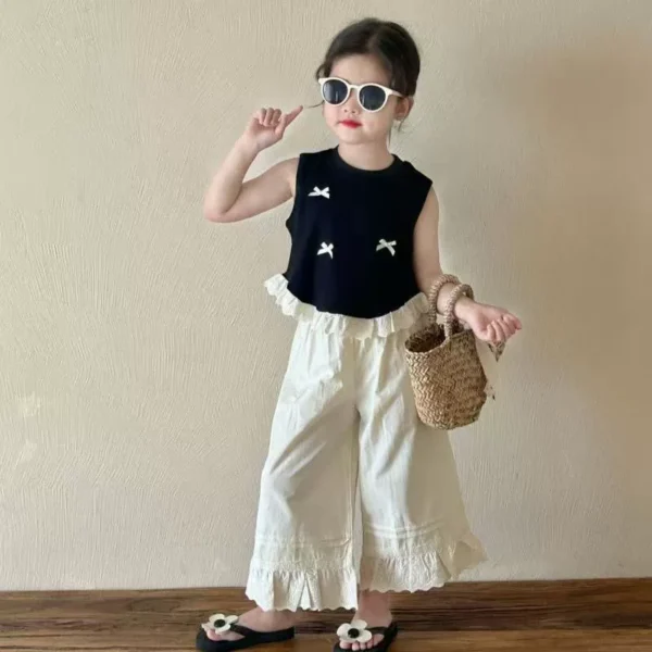 Girl's sleeveless top lace - Image 2