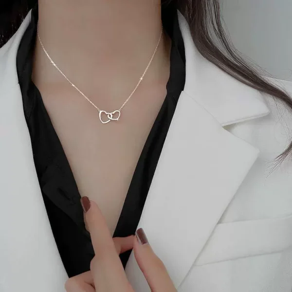 Love Double Ring Necklace Outlets for Women - Image 2