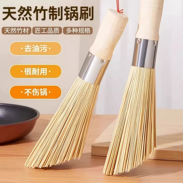 Old style bamboo pot brush, kitchen household brush - Image 3