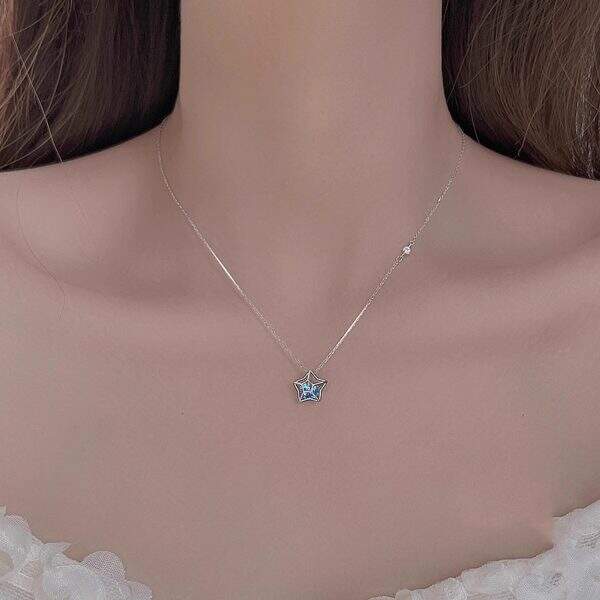 Minimally designed blue star necklace - Image 2