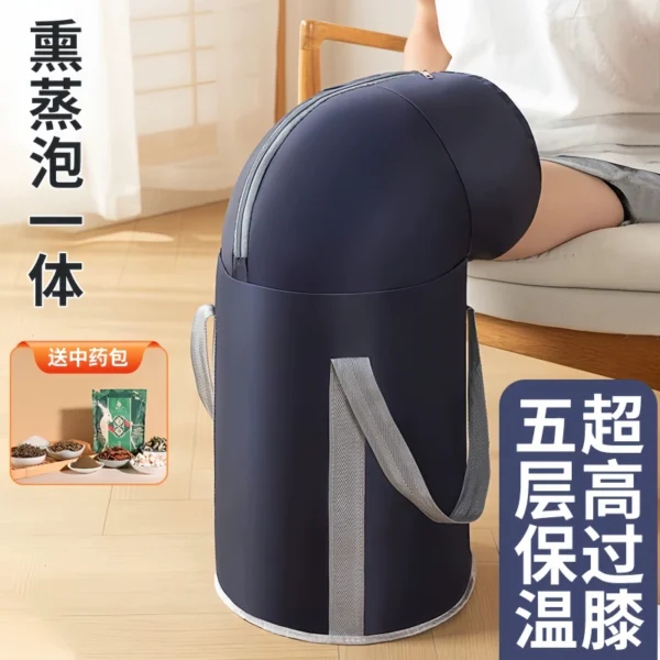 Folding foot soaking bucket and foot soaking bag - Image 1
