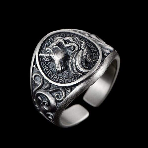 Vintage Unicorn Ring for Men - Image 3