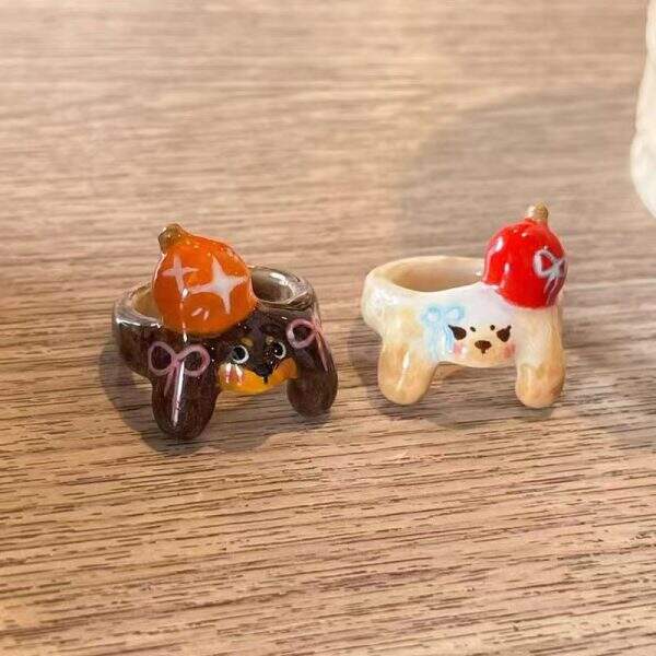 Cartoon Cute Enamel Drop Glazed Cat Ring - Image 4