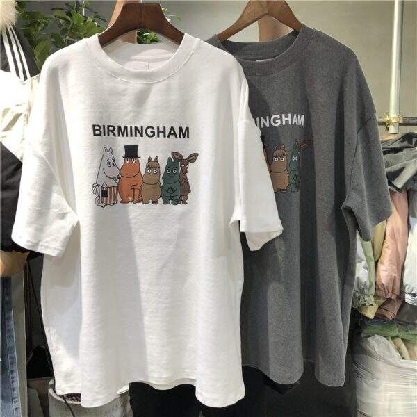 Cartoon printed short sleeved T-shirt - Image 1