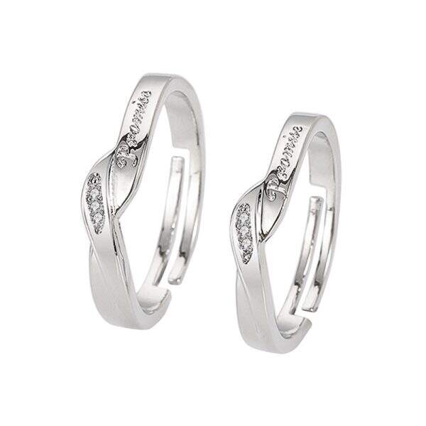 Pure silver ins couple ring - Image 5