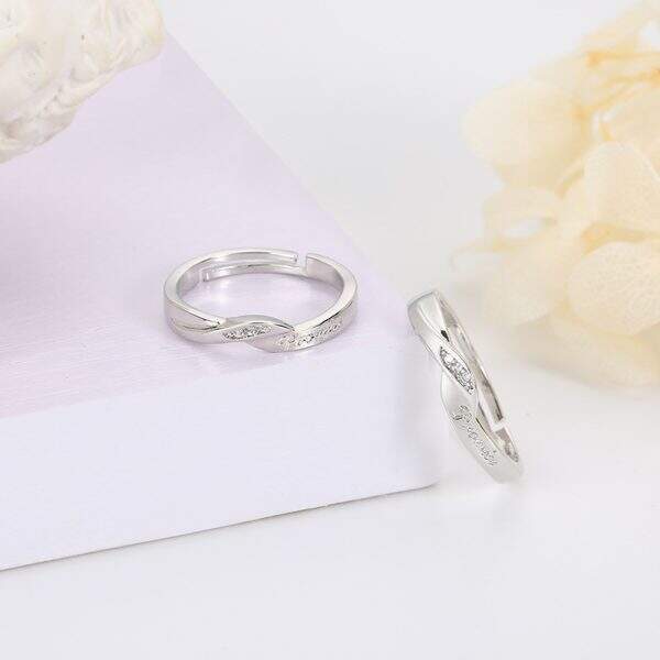 Pure silver ins couple ring - Image 3