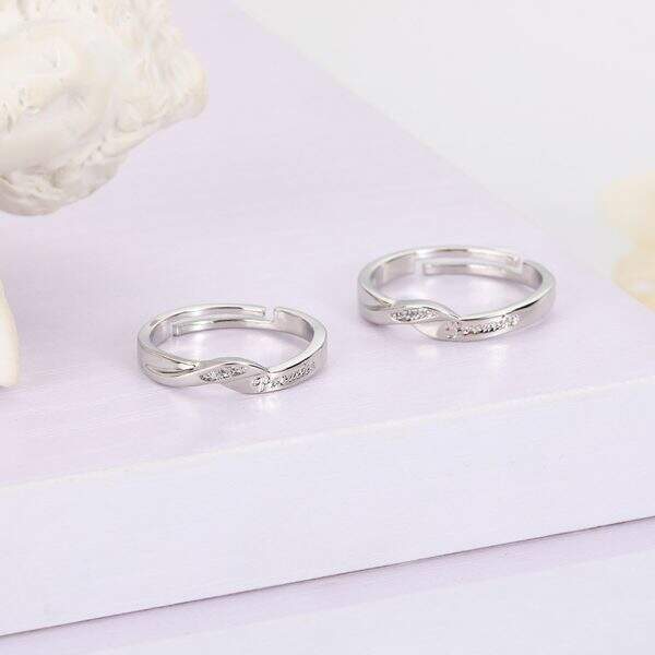 Pure silver ins couple ring - Image 2
