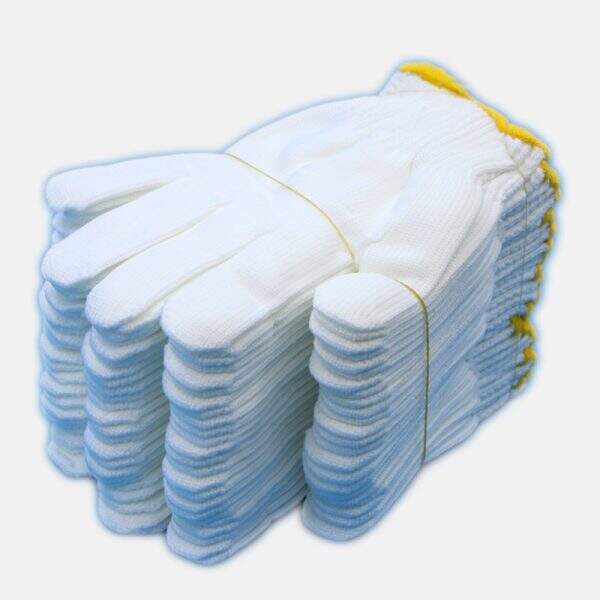 White nylon gloves - Image 4