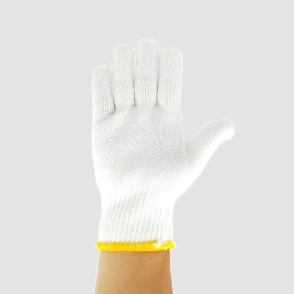 White nylon gloves - Image 3