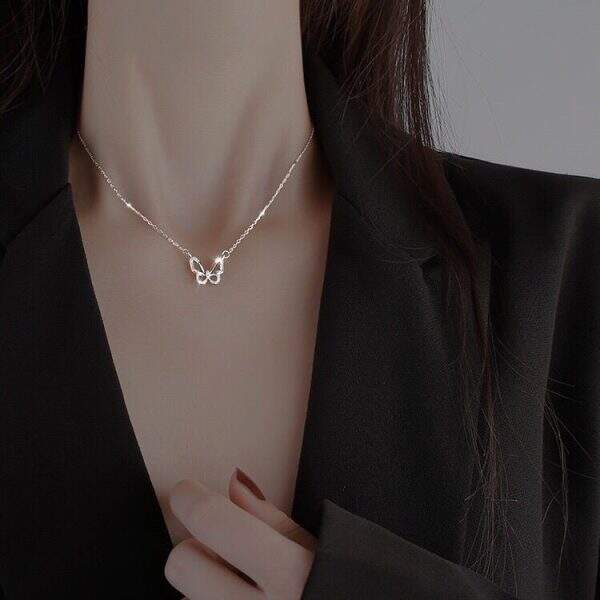 Ladies' Butterfly Diamond Necklace - Image 4