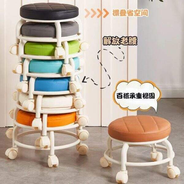 Small stool with wheels - Image 3