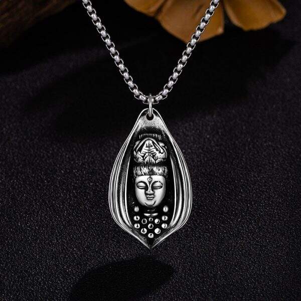 Fallen Leaf Avalokitesvara Bodhisattva Pendant - Image 1