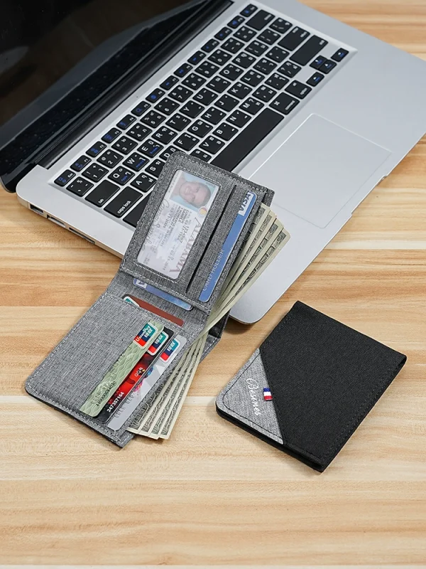 New men's double fold wallet - Image 5