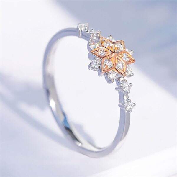 European and American fashion snowflake ring - Image 1