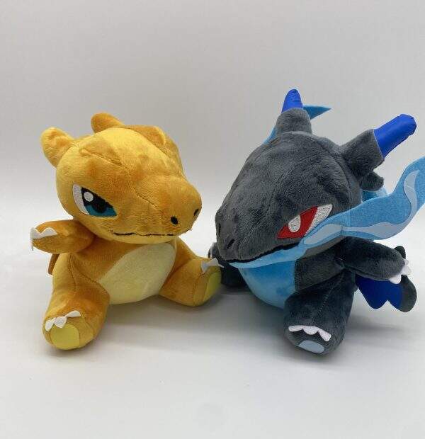 Fire breathing dragon plush toy black dragon yellow dragon - Image 1