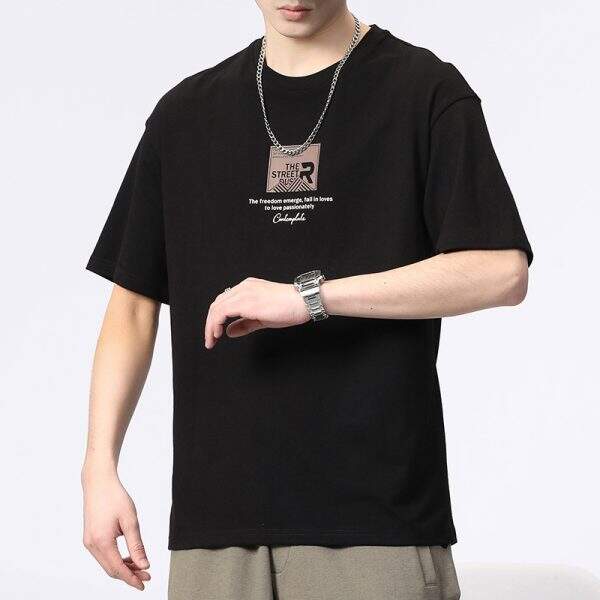 Men's pure cotton ice silk short sleeved T-shirt - Image 4