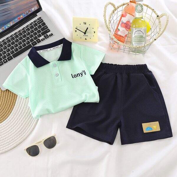 Children's short sleeved shorts set - Image 4