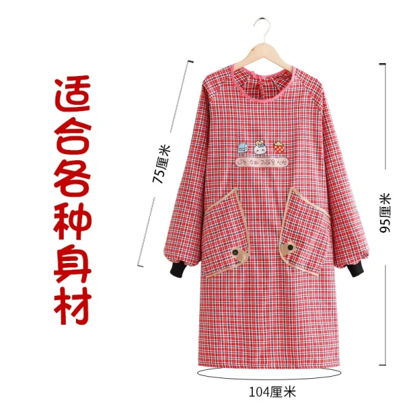 New cotton apron, long sleeves, stain resistant - Image 5