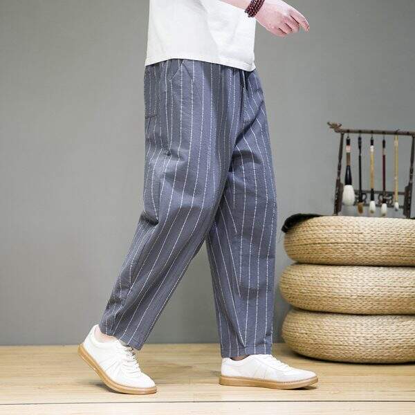 Men's striped casual pants - Image 3
