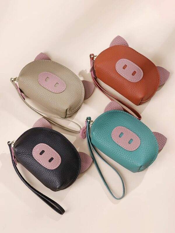 Cute Piggy Pattern Small Wallet - Image 2