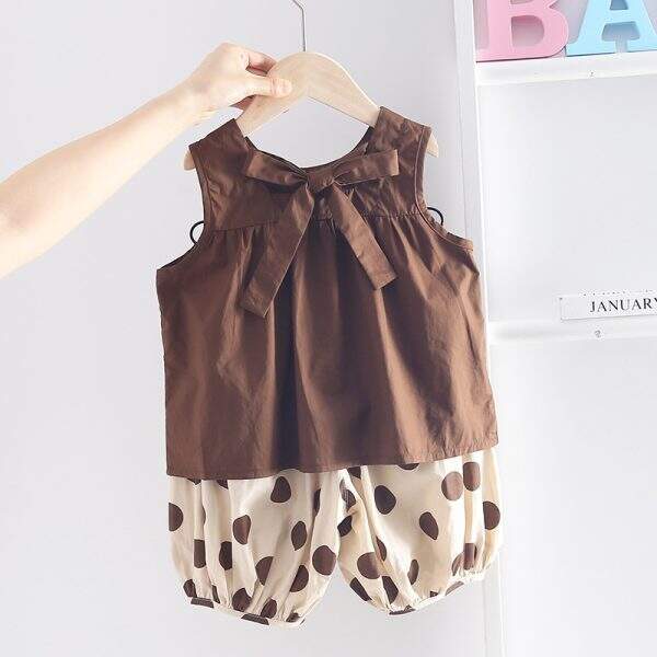 Sleeveless two-piece trendy clothing set - Image 2
