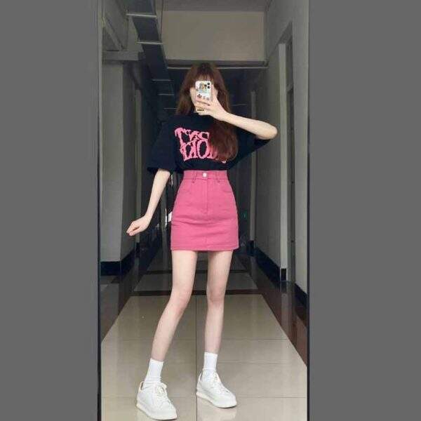 Sexy girl set, including short sleeved T-shirt and skirt - Image 3