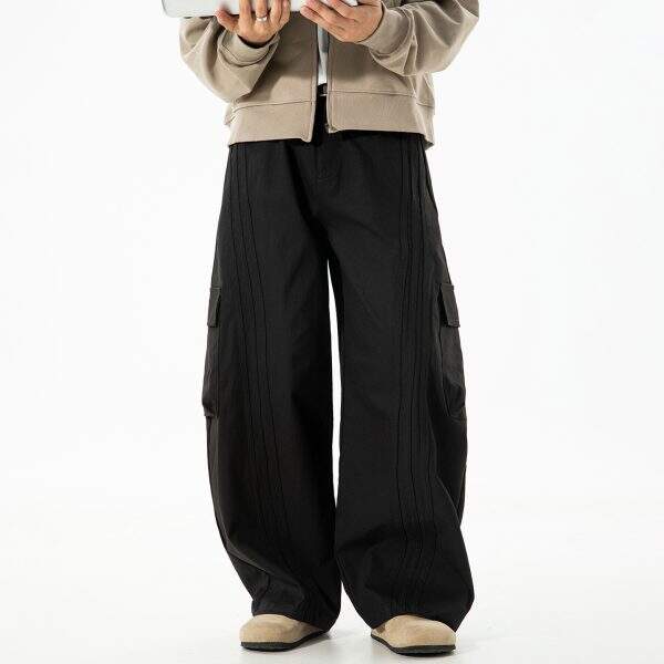 Three dimensional patch pocket work pants for men - Image 2
