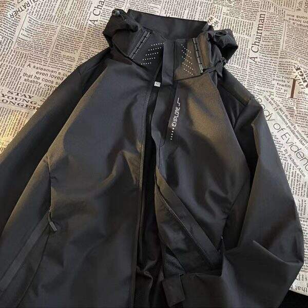 Single layer hooded waterproof outdoor jacket - Image 1