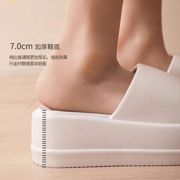 One line dragging trendy sponge cake slippers - Image 2